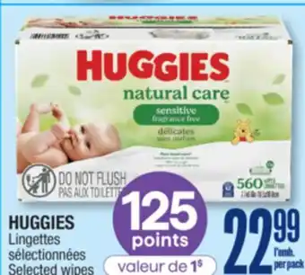 Jean Coutu HUGGIES Selected wipes offer