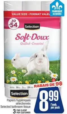Jean Coutu Selection Selected bathroom tissue offer