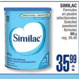 Jean Coutu SIMILAC Selected powdered formulas offer