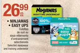 Jean Coutu NINJAMAS EASY UPS Selected sleepwear and training underwear offer