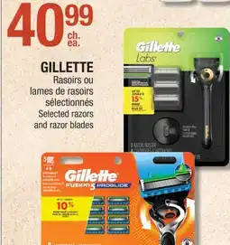 Jean Coutu GILLETTE Selected razors and razor blades offer