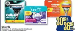 Jean Coutu GILLETTE Selected blade cartridges and razors offer