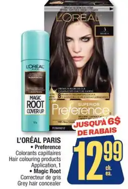 Jean Coutu L'ORÉAL PARIS Preference Hair colouring products Application, 1,Magic Root Grey hair concealer offer