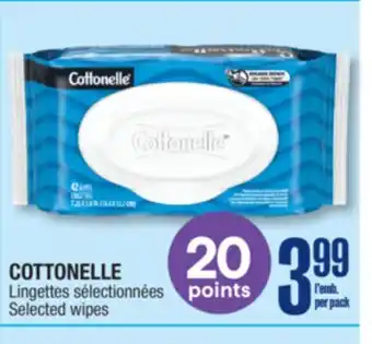 Jean Coutu COTTONELLE Selected wipes offer