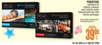 Jean Coutu PRESTIGE Selected gift sets with various packages offer