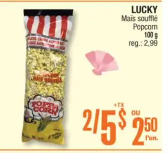 Jean Coutu LUCKY Popcorn offer