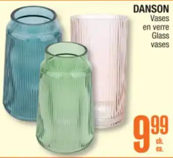 Jean Coutu DANSON Glass vases offer