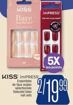 Jean Coutu KISS IMPRESS Selected false nail sets offer