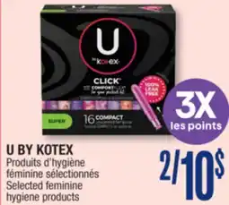 Jean Coutu U BY KOTEX Selected feminine hygiene products offer