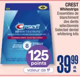 Jean Coutu CREST Whitestrips Selected dental whitening kits offer