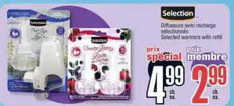 Jean Coutu Selection Selected warmers with refill offer