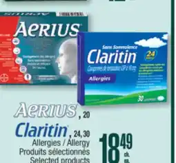 Jean Coutu AERIUS, 20 Claritin , 24, 30 Allergy offer