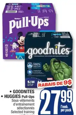 Jean Coutu GOODNITES, HUGGIES Pull-Ups Selected training underwear offer