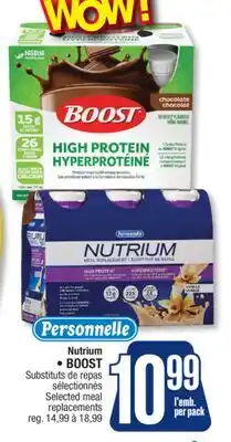 Jean Coutu PERSONNELLE, BOOST Selected meal replacements offer