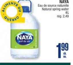 Jean Coutu NAYA Natural spring water offer