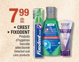Jean Coutu CREST, FIXODENT Selected oral care products offer