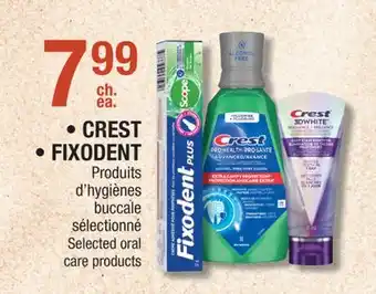 Jean Coutu CREST, FIXODENT Selected oral care products offer