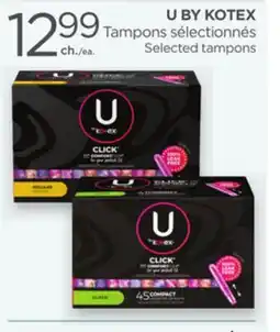 Proxim U BY KOTEX Selected tampons offer