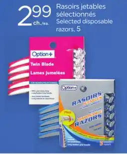 Proxim Rasoirs jetables sélectionnés Selected disposable razors offer