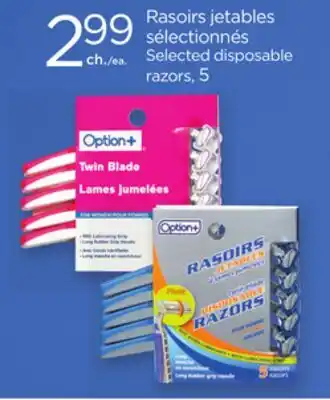 Proxim Rasoirs jetables sélectionnés Selected disposable razors offer