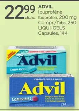 Proxim ADVIL Ibuprofène, Compr./Ibuprofen, Tabs, LIQUI-GELS Capsules offer