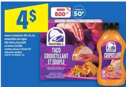 Maxi Taco Bell sauce crémeuse ou ensembles de repas offer