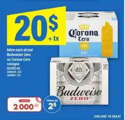 Maxi Budweiser Zero ou Corona Cero offer