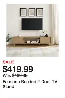 Wayfair Farmann Reeded 2-Door TV Stand offer