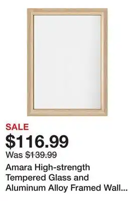 Wayfair Amara High-strength Tempered Glass and Aluminum Alloy Framed Wall Mirror offer