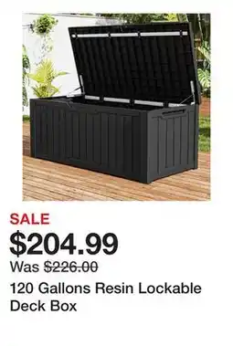 Wayfair 120 Gallons Resin Lockable Deck Box offer