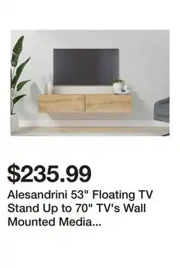 Wayfair Alesandrini 53 Floating TV Stand Up to 70 TV's Wall Mounted Media Console offer