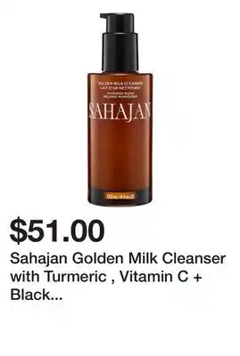 Sephora Sahajan Golden Milk Cleanser with Turmeric , Vitamin C + Black Cumin Seed Oil offer