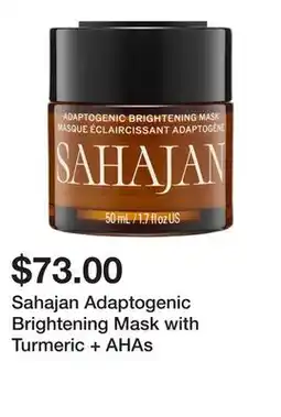 Sephora Sahajan Adaptogenic Brightening Mask with Turmeric + AHAs offer