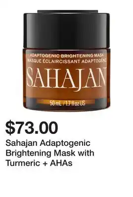Sephora Sahajan Adaptogenic Brightening Mask with Turmeric + AHAs offer