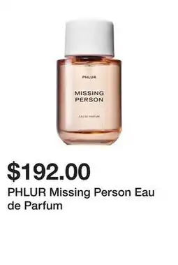 Sephora PHLUR Missing Person Eau de Parfum offer