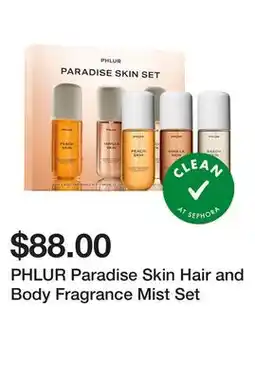 Sephora PHLUR Paradise Skin Hair and Body Fragrance Mist Set offer