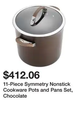 Bed Bath & Beyond 11-Piece Symmetry Nonstick Cookware Pots and Pans Set, Chocolate offer