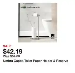 Bed Bath & Beyond Umbra Cappa Toilet Paper Holder & Reserve offer