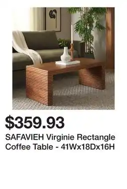 Bed Bath & Beyond SAFAVIEH Virginie Rectangle Coffee Table - 41Wx18Dx16H offer