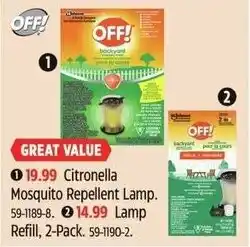 Canadian Tire Mosquito Repellent Lamp offer