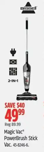 Canadian Tire Magic Vac PowerBrush Stick offer