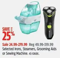 Canadian Tire Selected Irons, Steamers, Grooming Aids or Sewing Machine offer