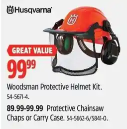 Canadian Tire Woodsman Protective Helmet Kit offer