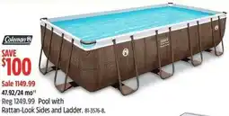 Canadian Tire Coleman Pool with Rattan-Look Sides and Ladder offer