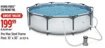 Canadian Tire Hydro-force steel pro max pool offer
