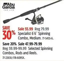 Canadian Tire Abu Garcia FOR LIFE Specialist 6'6" Spinning Combo, Medium offer