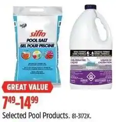 Canadian Tire Selected Pool Products offer