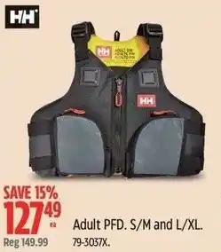 Canadian Tire HH Adult PFD. S/M and L/XL. offer