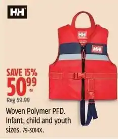 Canadian Tire Woven Polymer PFD offer