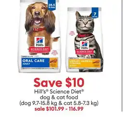 Petsmart Save $10 Hill's Science Diet dog & cat food offer